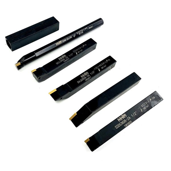 H & H Industrial Products 6 Piece 1/2" Shank Indexable Turning Tool Holder Set - 2003-0705