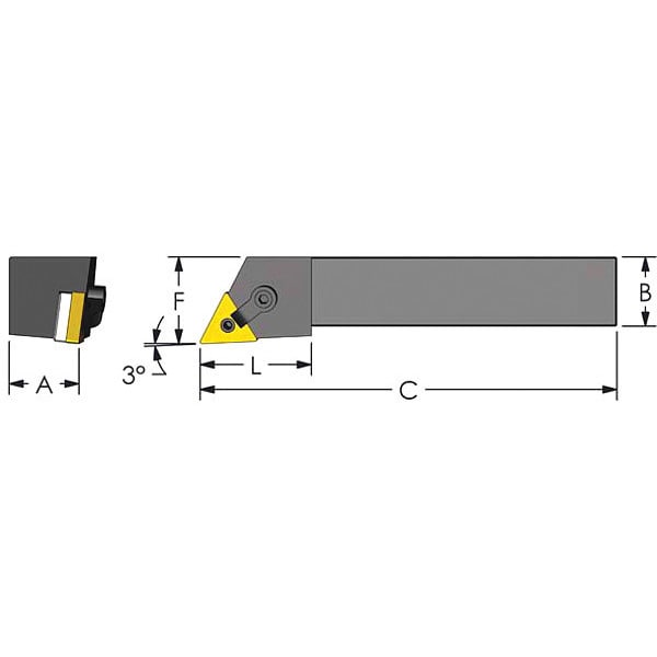 Ultra-Dex Usa Square Shank, 0.750" x 4.5", Steel - 974-000-269