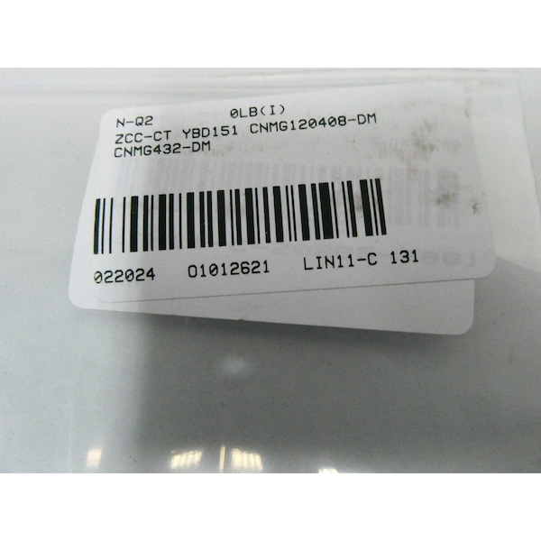 Zcc-Ct CARBIDE INSERT - YBD151 CNMG120408-DM CNMG432-DM