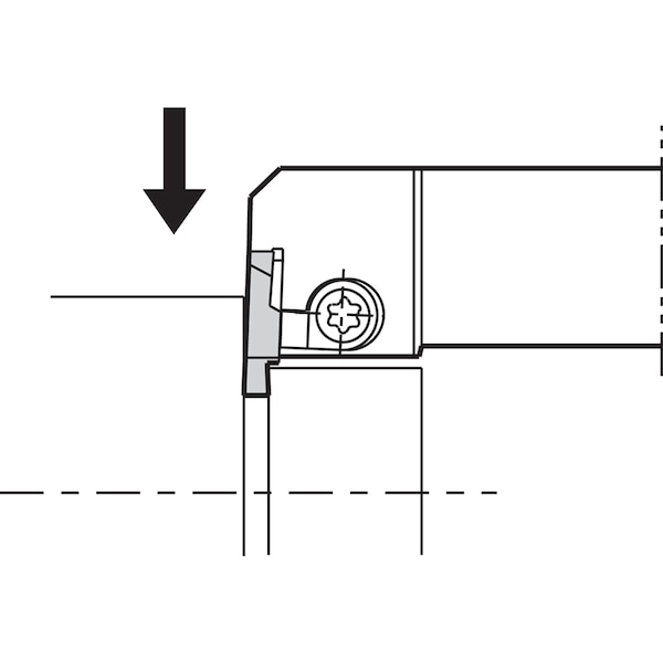 Kyocera External Grooving Toolholder, KGBASL 2525M2215 - KGBASL2525M2215