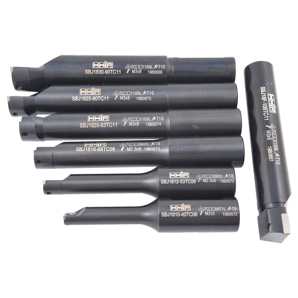 H & H Industrial Products 7 Piece 18mm Round Shank Indexable Boring Bar Set - 1001-0718