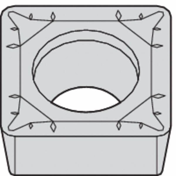 Widia Square Turning Insert, Square, 4, SCGT, 2, Carbide - SCGT432AL3 HWK15