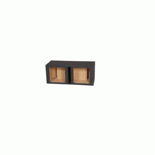 Q Power 15 in. Dual Square Vented Subwoofer Speaker Enclosure Box, Grey - HD215 VENT SQ