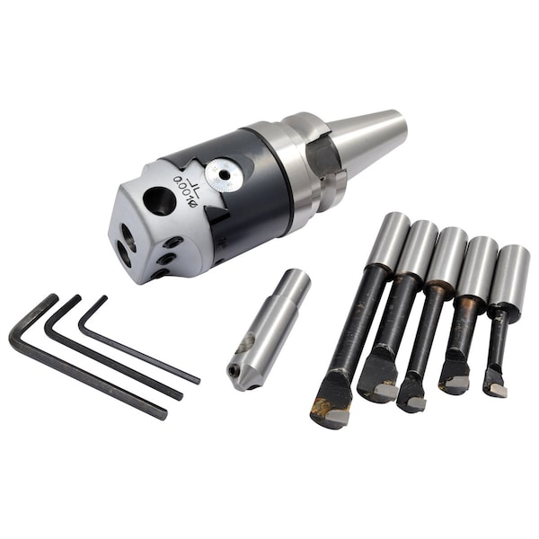 Hhip 2 in. Boring Head Kit With BT30 Shank, Boring Bars & Fly Cutter - 1061-0096