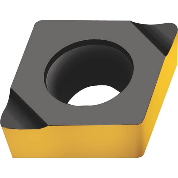 Walter Diamond Turning Insert, Positive, Neutral, CCGT, 0.0080", CarbideTiCN+Al2O3+(TiN) - CCGT060202-X15 WAK15
