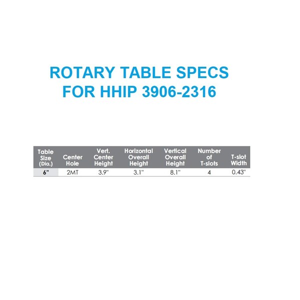 Hhip 6 in. Rotary Table Tailstock Dividing Plates Lathe Chuck & Clamping Kit - 3906-2316