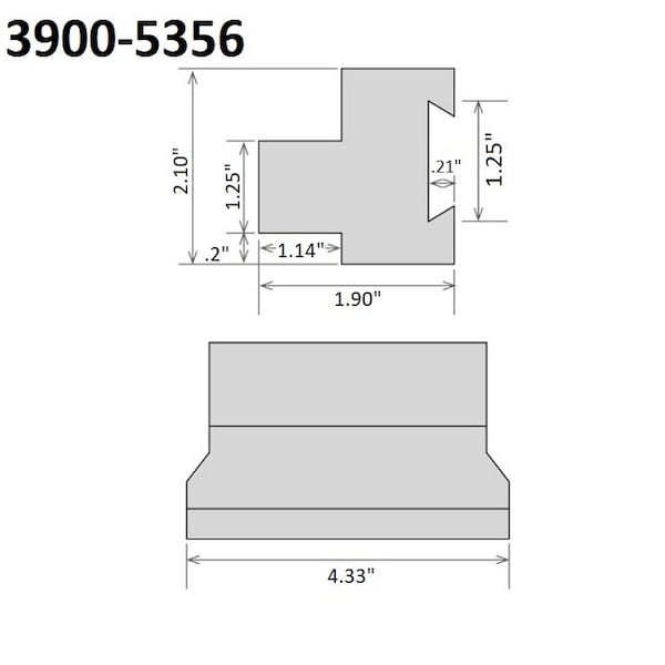 Hhip 1.25 X 1.25 SGTBN Cut-Off Tool Block - 3900-5356