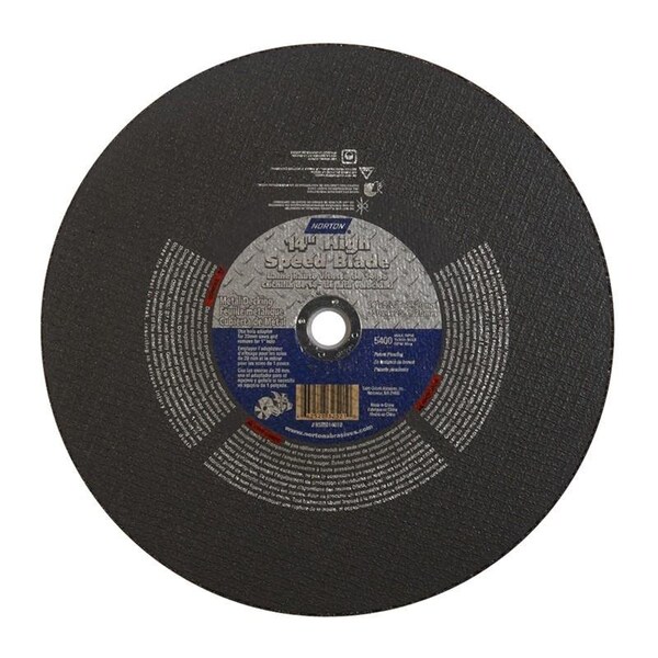 Norton Co HIGH SPEED CUT-OFF BLADES, Type 1 - Metal Decking, Size: 14 x 1/8 x 1, Maximum RPM: 5400 - 662528-32521
