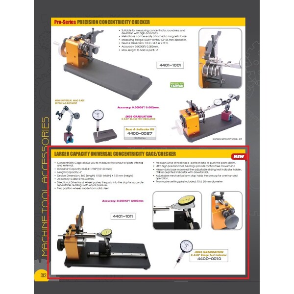 Hhip 10-50mm Diameter Capacity Concentricity Checker - 4401-1011