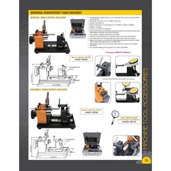 Hhip 10-50mm Diameter Capacity Concentricity Checker - 4401-1011