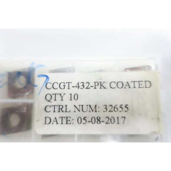 Nac CARBIDE INSERT, 10PK - CCGT432PK