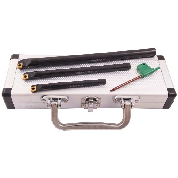 H & H Industrial Products 3 Piece (5/16~3/8 & 1/2") SCLCR Indexable Boring Bar Set - 1001-0020