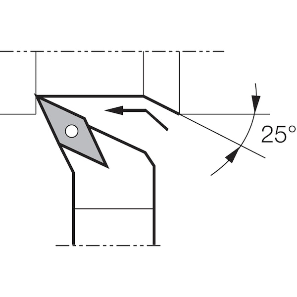 Kyocera Turning Toolholder, PVPNR 2525M16Q - PVPNR2525M16Q