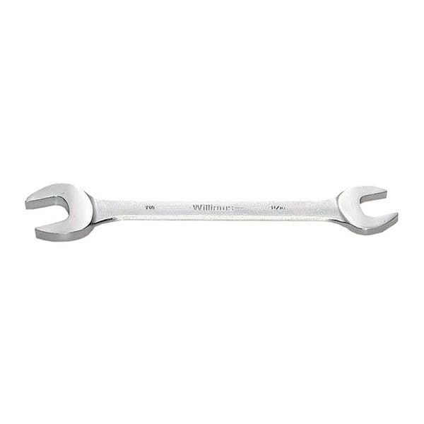 Llave Williams Williams, de boca abierta, 1-1/8x1-3/16", cromado satinado - 1037B