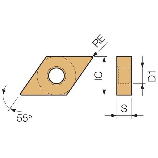 Kyocera Diamond Turning Insert, DNGG431FPTKPR1725 - DNGG431FPTKPR1725