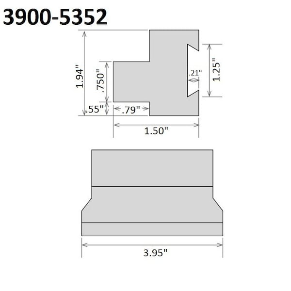 Hhip .750 X 1.25 SGTBN Cut-Off Tool Block - 3900-5352