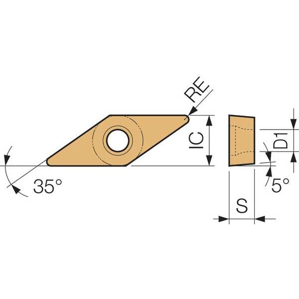 Kyocera Diamond Turning Insert, VBET2202LFSFPR930 - VBET2202LFSFPR930