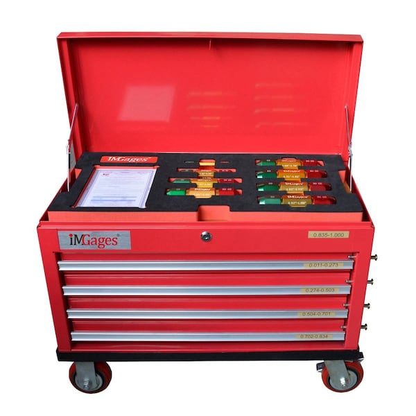 Hhip High Precision Steel 990 Piece Pin Gage Library MO- .011-1.000 in. - 4101-0060