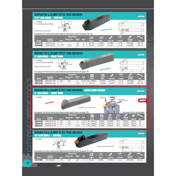 Hhip MRGNR 12-10B Turning Tool Holder - 2026-0120