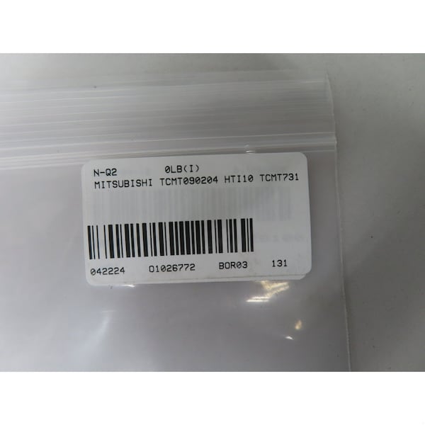 Mitsubishi PACK OF 10 CARBIDE INSERT, 10PK - TCMT090204 HTI10 TCMT731