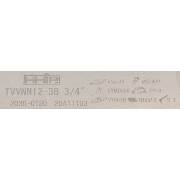 H & H Industrial Products MVVNN 12-3B Turning Tool Holder - New Rigid Clamp Design - 2030-0120