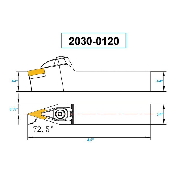 H & H Industrial Products MVVNN 12-3B Turning Tool Holder - New Rigid Clamp Design - 2030-0120