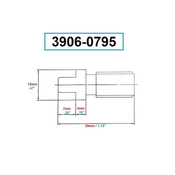 Hhip 3/8-16 Tang Screw for MT2 Drawbar End Holders - 3906-0795