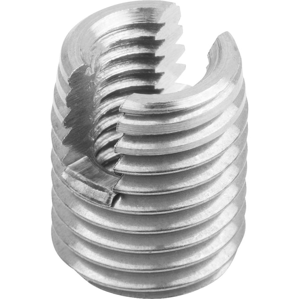 Kipp Threaded Insert Self-Tapping, W. Cutting Slit, M05, L=10, Stainless Steel Bright - K0978.105