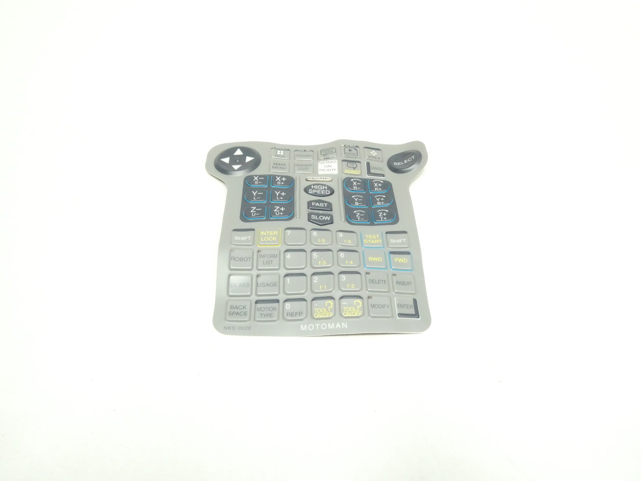 MOTOMAN NKS-0002E TEACH PENDANT OVERLAY KEYPAD OPERATOR INTERFACE PANELS PARTS AND ACCESSORY