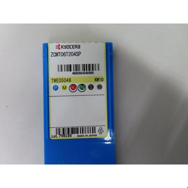 Kyocera PACK OF 10 CARBIDE INSERT, 10PK - ZCMT06T204SP TWE05048 KW10