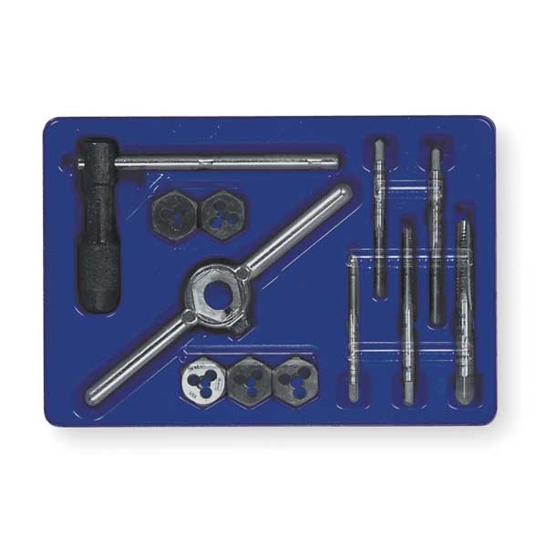 Irwin Tap and Die Set, 12 pc, High Carbon Steel - 24605
