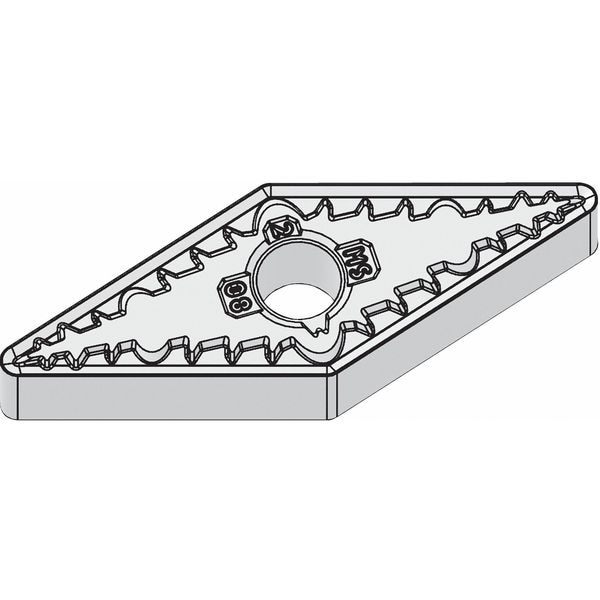 Widia Diamond Turning Insert, Diamond, 4, VNMG, 2, Carbide - VNMG432MS