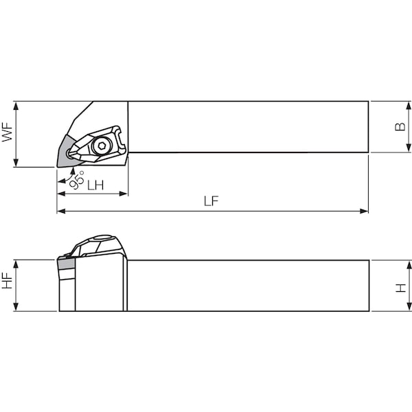 Kyocera Turning Toolholder, DWLNR 163D - DWLNR163D