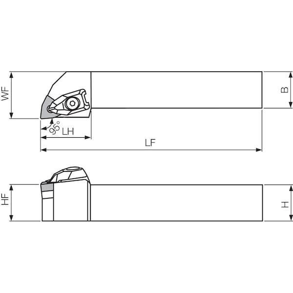 Kyocera Turning Toolholder, DWLNR 163D - DWLNR163D