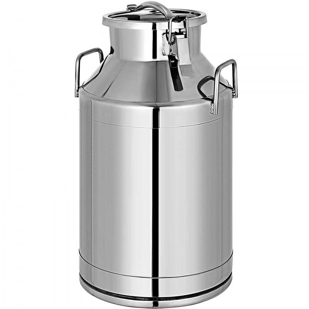 VEVOR 304 Stainless Steel Milk Can 50 Liter Milk Bucket Wine Pail Bucket 13.25 Gallon Milk Can Tote Jug with Sealed Lid Heavy Duty - TT50L000000000001V0