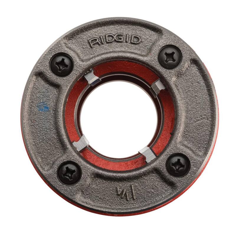 Cabezal de terraja de roscado RIDGID 12-R de aleación NPT para roscas a mano derecha para tuberías de 1-1/4 pulgadas de tamaño nominal - 37405.