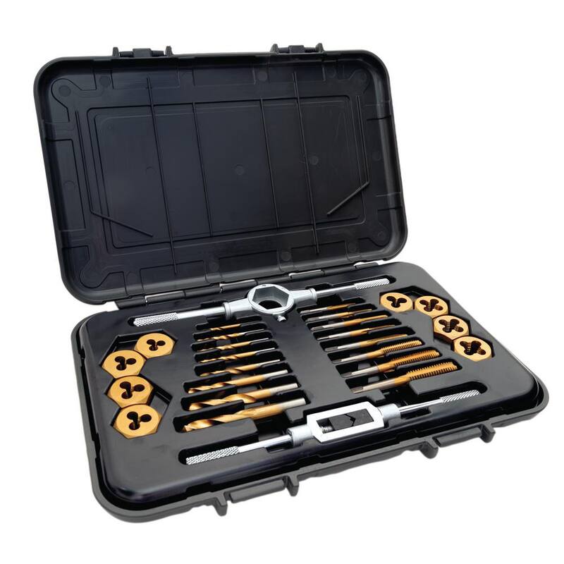 Set de terrajas, machuelos y brocas SAE MIBRO (26 piezas) - 301360AZUL