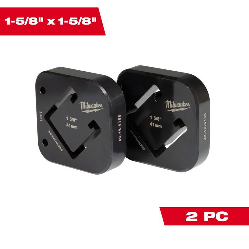 Matrices de corte de una sola tira Milwaukee de 1-5/8 pulg. x 1-5/8 pulg. - 49-16-0158