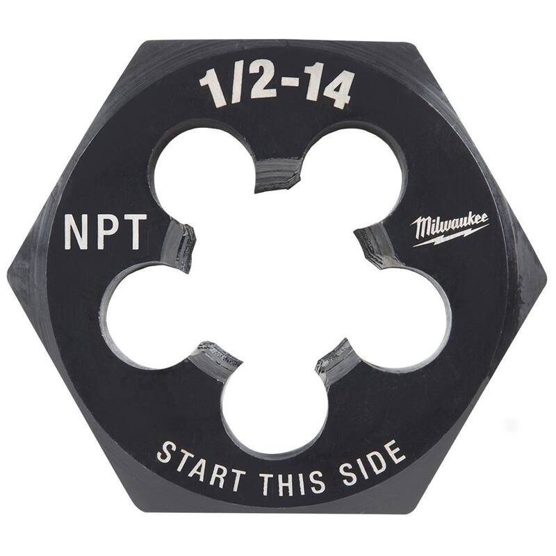 Tribute hexagonal de roscado Milwaukee de 1/2 pulgadas -14 NPT - 2-1/6 pulgadas - 49-57-5393