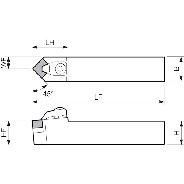 Kyocera Turning Toolholder, HSDNN 204D - HSDNN204D