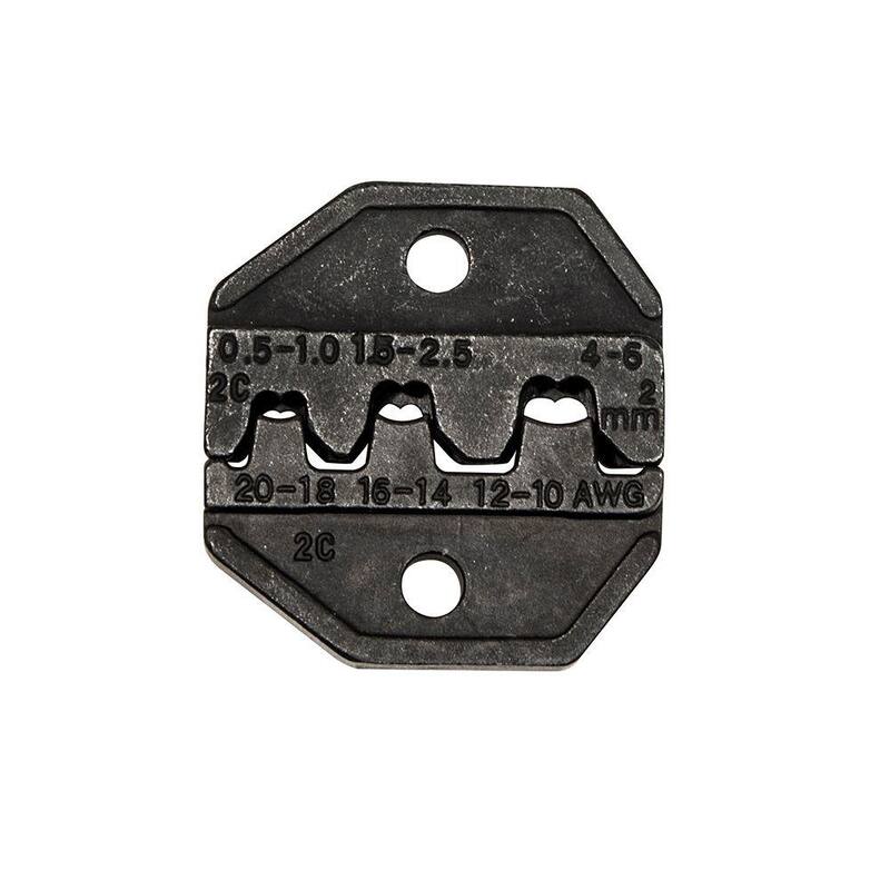 Set de troqueles para crimpar Klein Tools para cables desnudos/conectores de 10 a 20 AWG - VDV205-036