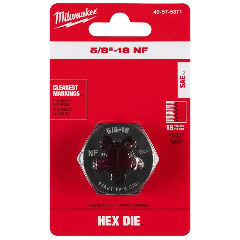 Herramienta de roscado hexagonal Milwaukee 5/8 in. -18 NF 1-7/16 in. - 49-57-5371