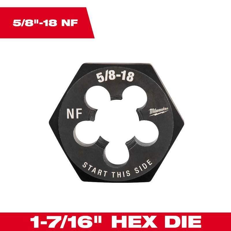 Herramienta de roscado hexagonal Milwaukee 5/8 in. -18 NF 1-7/16 in. - 49-57-5371
