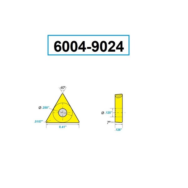 H & H Industrial Products TCMT-221 C-6 Carbide Insert - 6004-9024