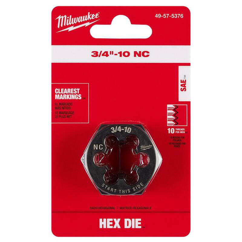 Terraja hexagonal de 1-7/16 pulgadas en NC 3/4 -10 de Milwaukee - 49-57-5376