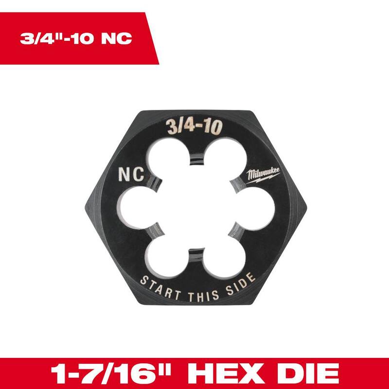 Terraja hexagonal de 1-7/16 pulgadas en NC 3/4 -10 de Milwaukee - 49-57-5376