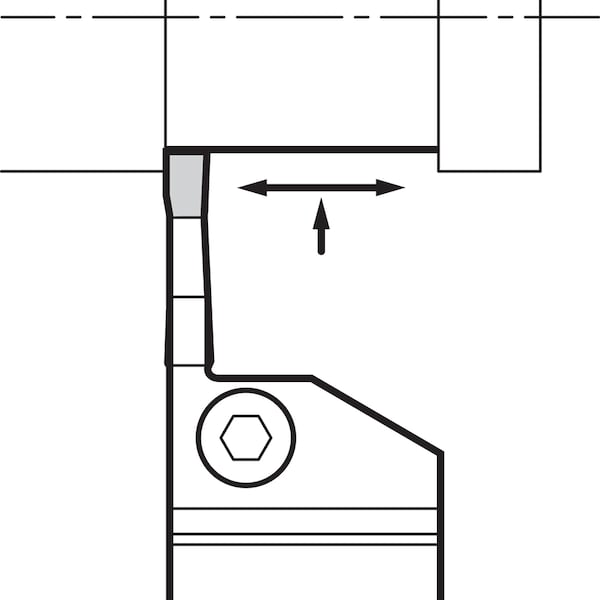 Kyocera External Grooving Toolholder, KGDR 2525M6T30 - KGDR2525M6T30