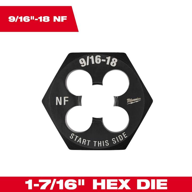 Terraja Hexagonal Milwaukee de 9/16 pulg. -18 NF 1-7/16 pulg. - 49-57-5368.