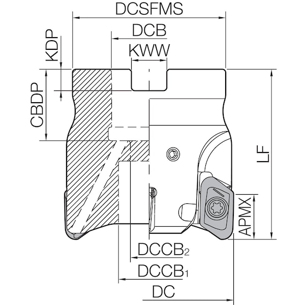 Kyocera MEAS 050R134TM Metric Bore Diameter - MEAS050R134TM