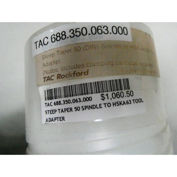 Tac Rockford HSKA63 TAPER TOOL HOLDER - 688.350.063.000 LAIP 00333140404